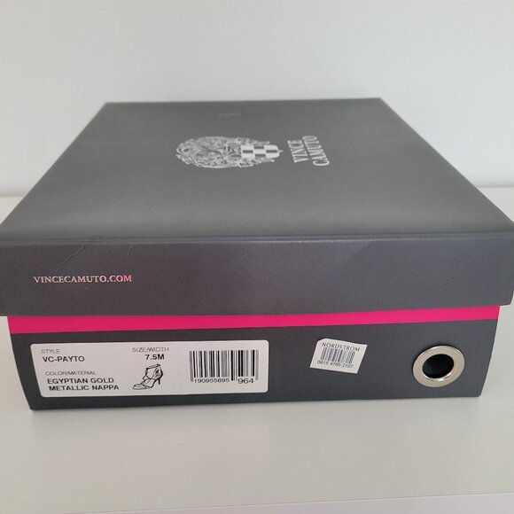 VINCE CAMUTO Sexy Mid Heel VC-PAYTO Sandals in Egyptian Gold ~ Size 7.5M - Picture 12 of 12